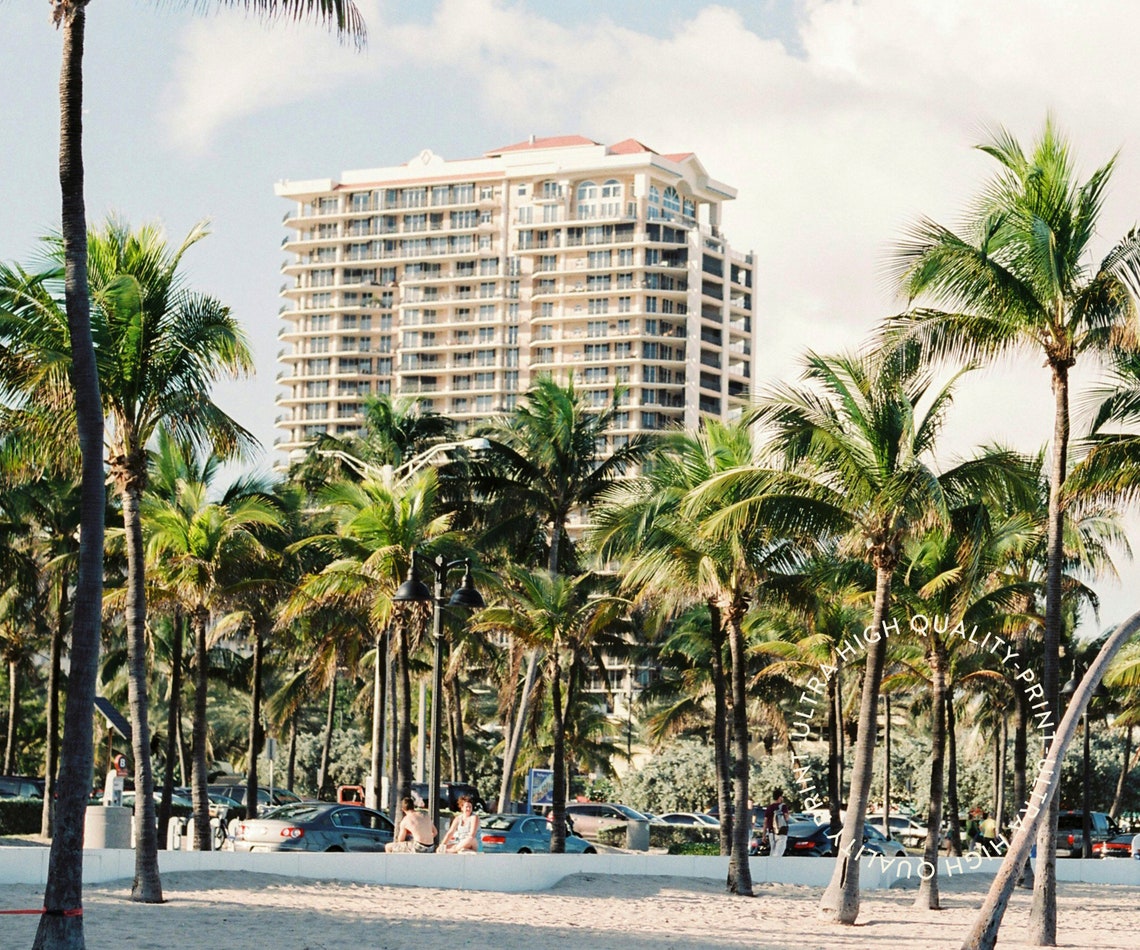 The Palms Of Miami Florida Beach Palm Trees Coastal Travel Poster - Image 5