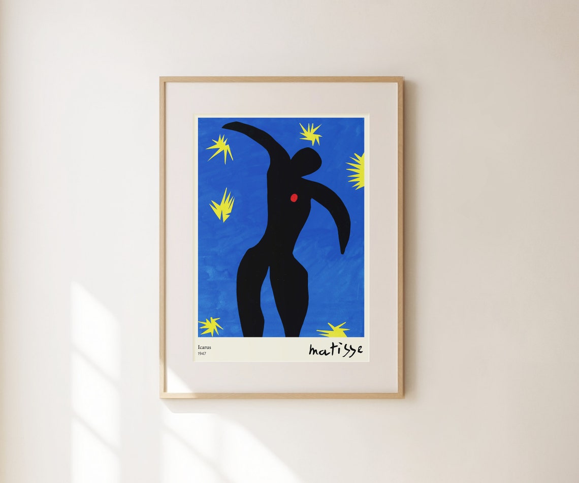Henri Matisse Icarus 1947 Black Figure Blue Night Stars Art Print - Image 2