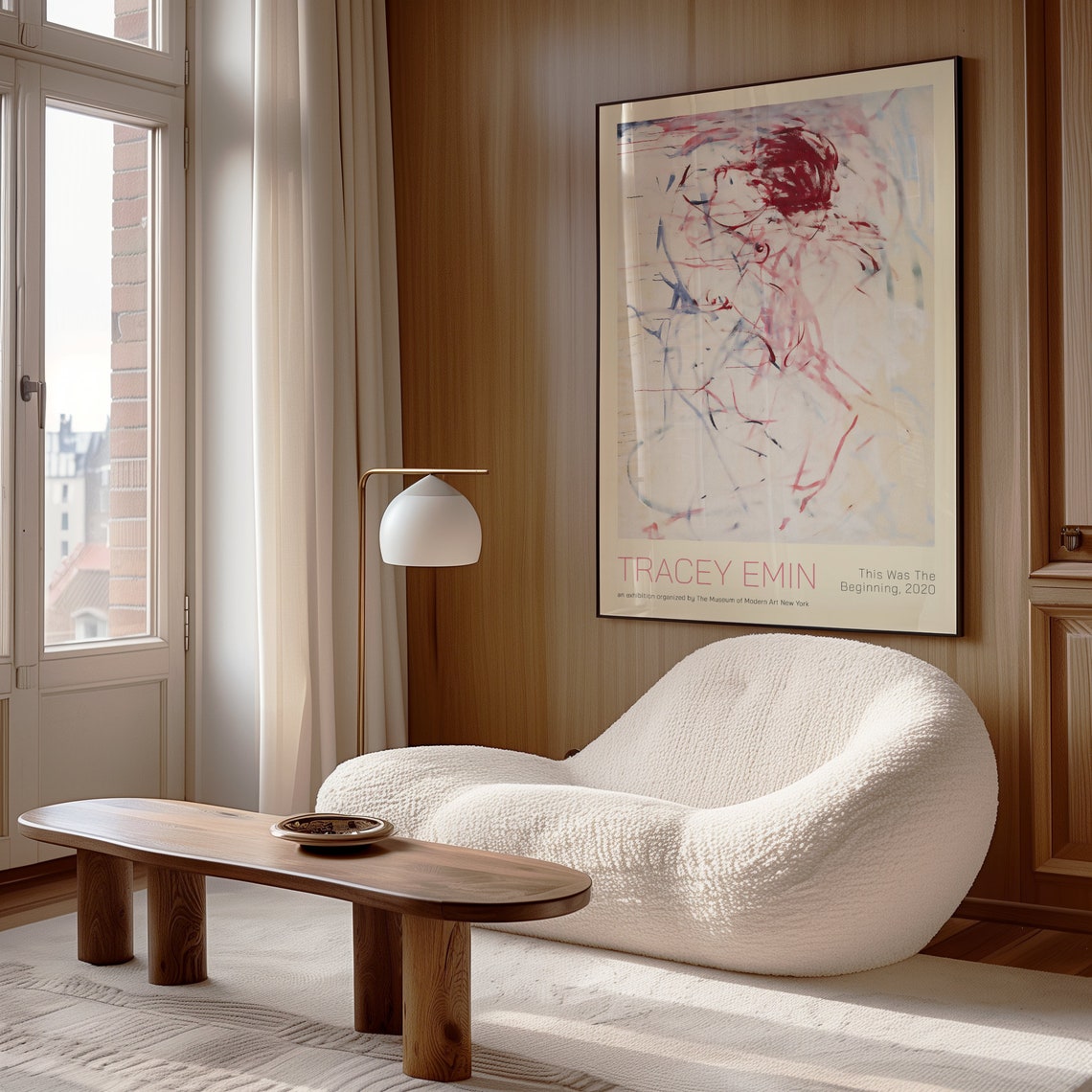 Tracey Emin This Was The Beginning Abstract Red Line Modern Art Poster - Image 3