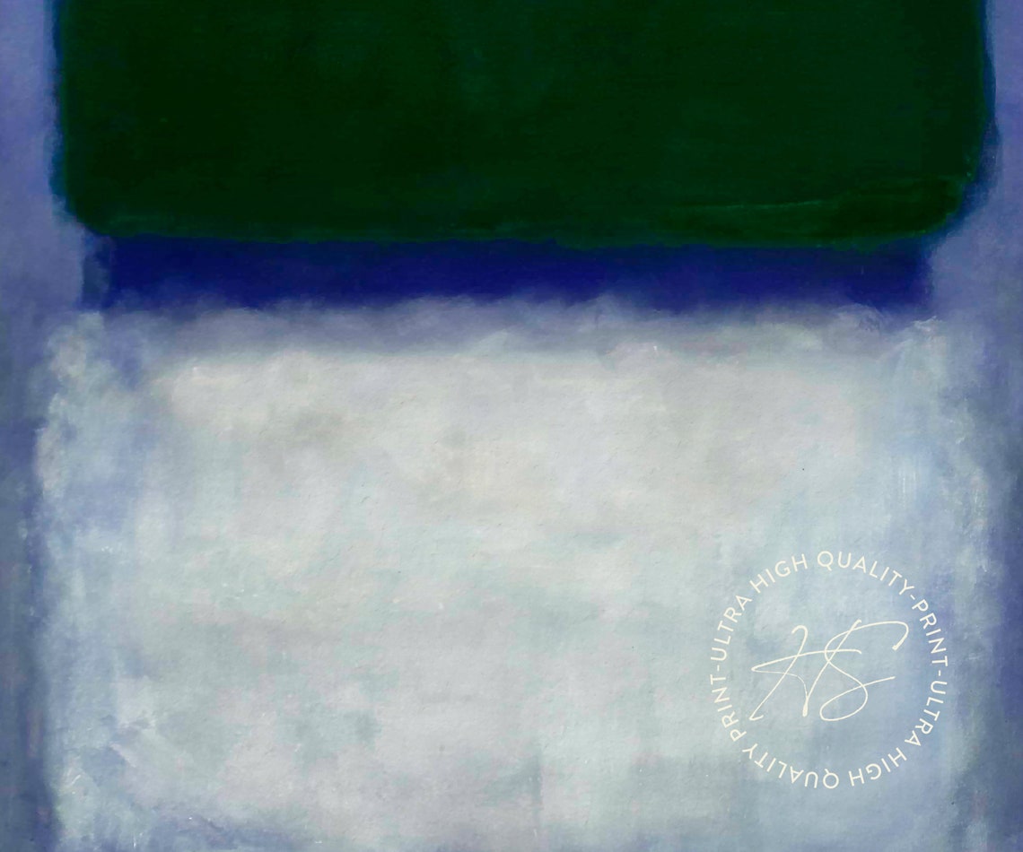 Mark Rothko Green on Blue 1954 Abstract Color Field Art Poster - Image 4