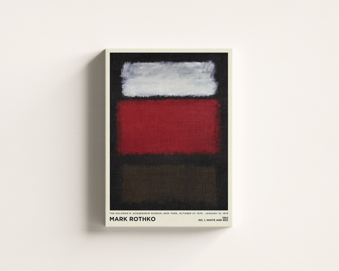 Mark Rothko No 1 White and Red 1962 Abstract Color Field Art Print - Image 2