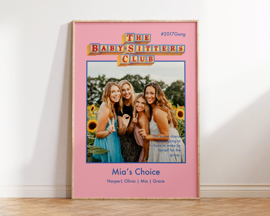 Best Friend Gift Personalized The Baby Sitter Club Custom Best Friend Portrait Birthday Gifts Print Friendship Gif Art Mothers Day Gift - Image 3