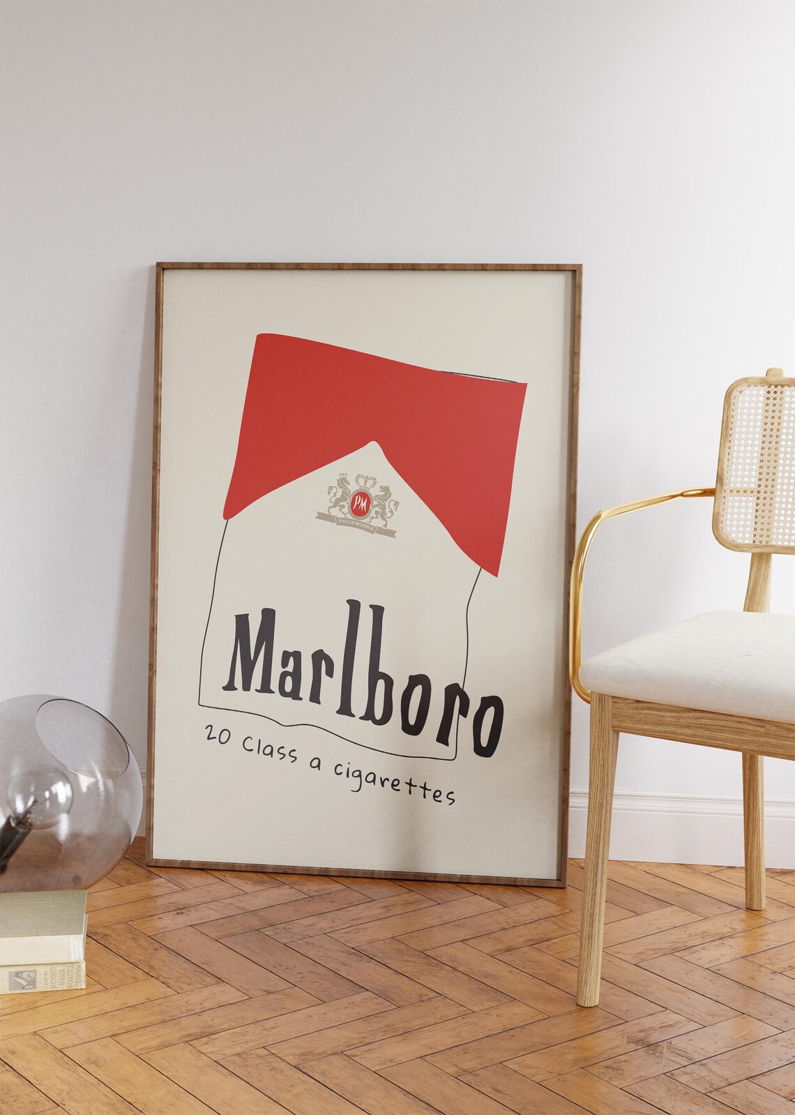 Marlboro Red Cigarette Pack Vintage Retro Advertising Design Decor Poster - Image 4
