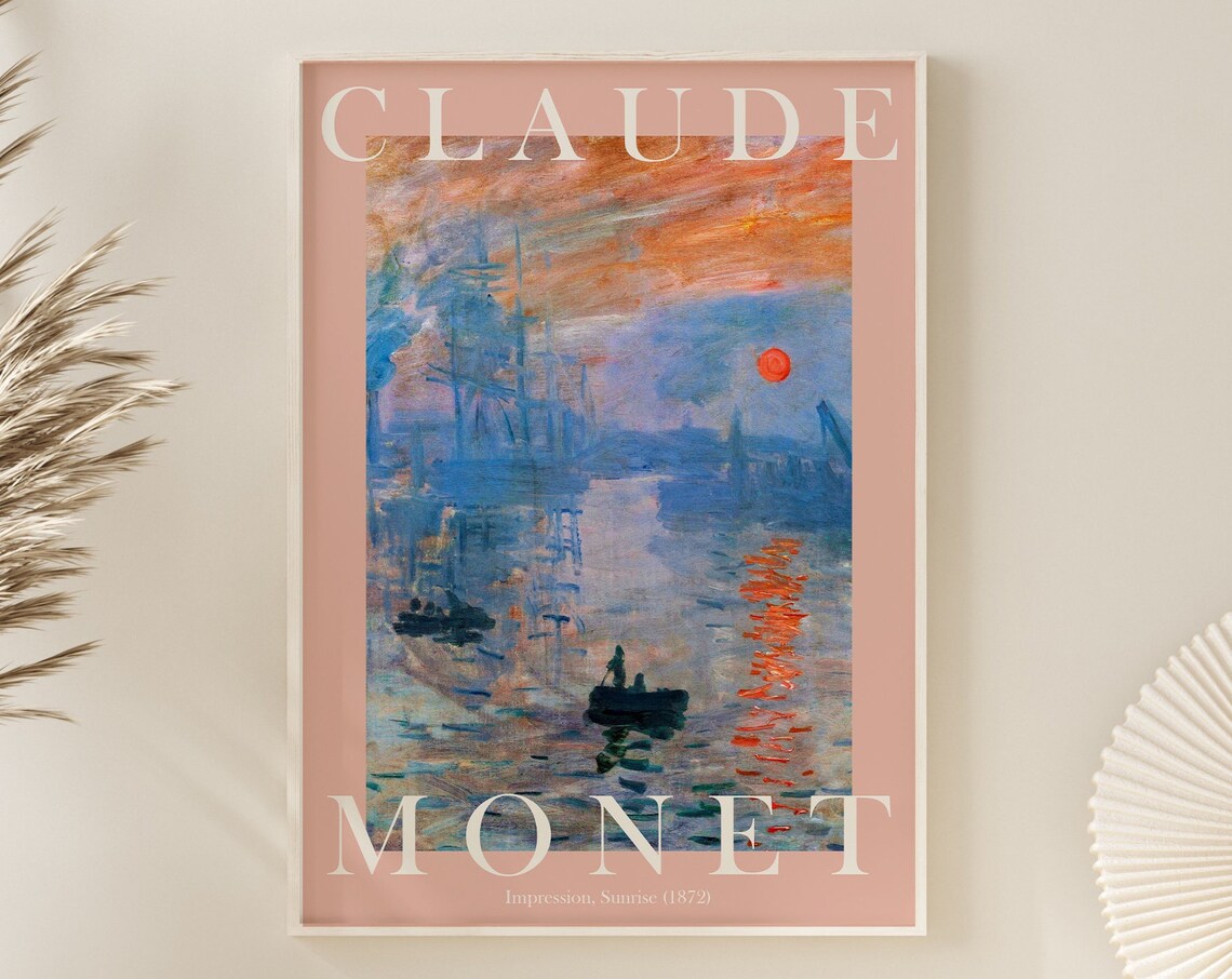 The Iconic Claude Monet Impression Sunrise 1872 Harbor Poster