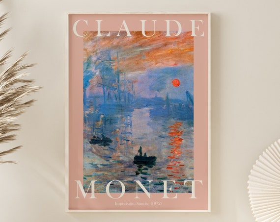 Monet Poster Claude Monet Print Monet Wall Art Monet Picture Modern Monet Print Vintage Monet Art Impression Sunrise