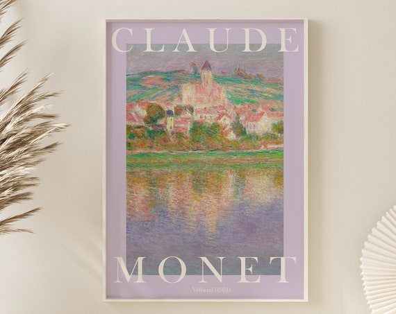 Monet Poster Claude Monet Print Monet Wall Art Monet Picture Modern Monet Print Vintage Monet Art Monet Vetheuil