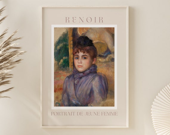 Renoir Poster August Renoir Print Renoir Wall Art Renoir Picture Renoir Monet Print Vintage Renoir Art Renoir Portrait De Jeune Femme
