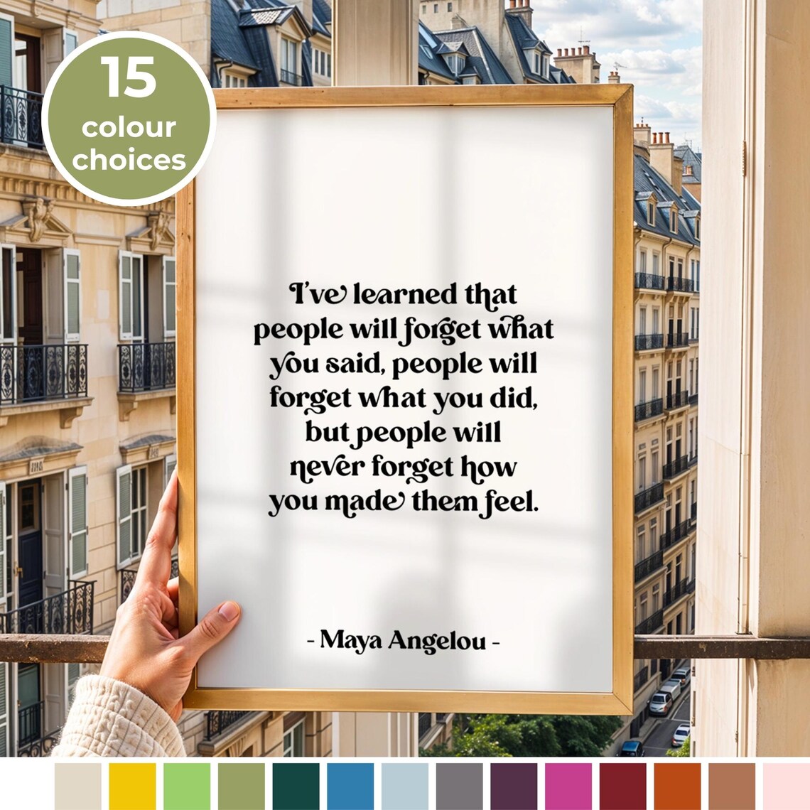 Maya Angelou Quote Print, Minimalist Inspirational Wall Art