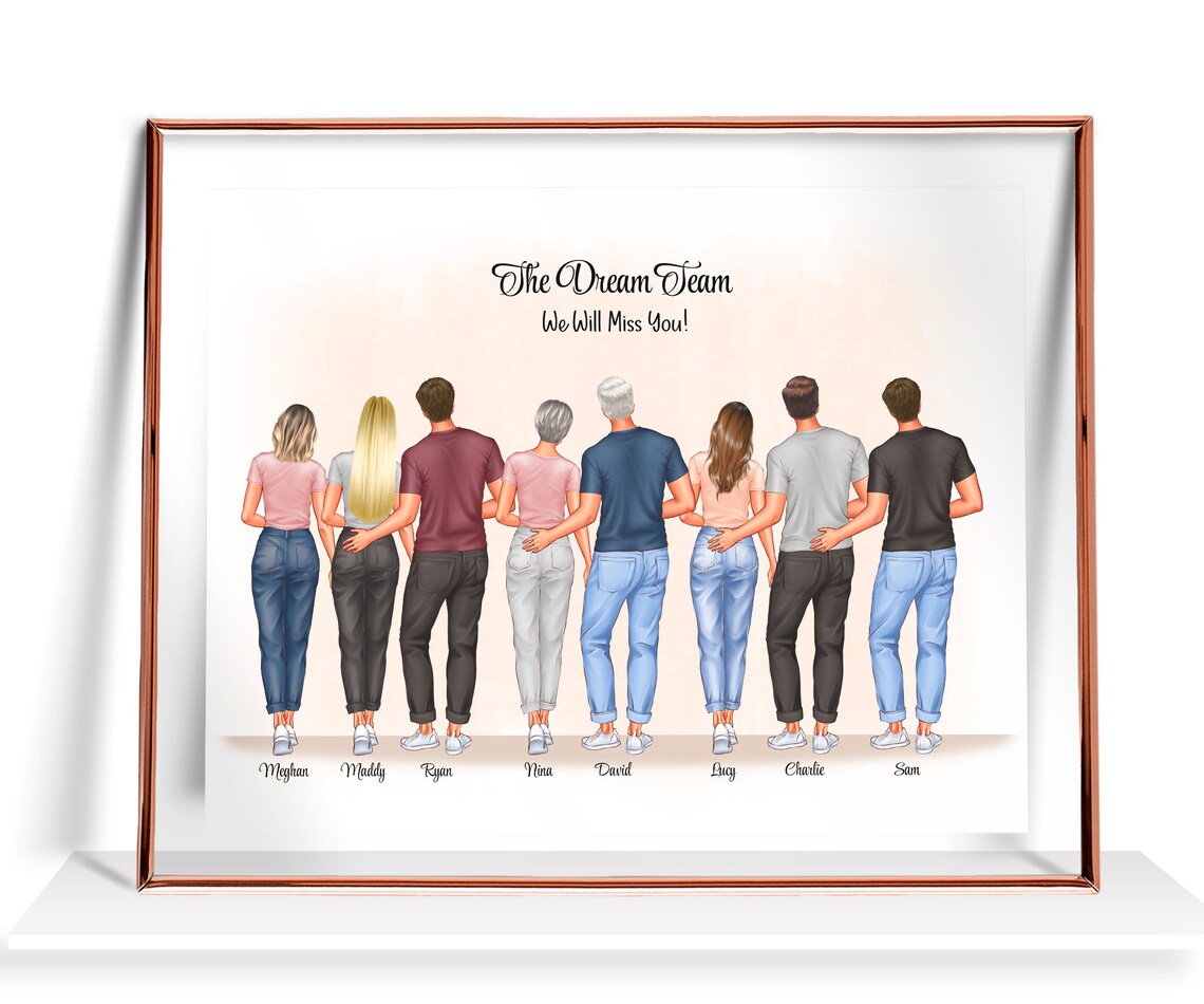 The Dream Team We Will Miss You Coworker Farewell Group Art Print