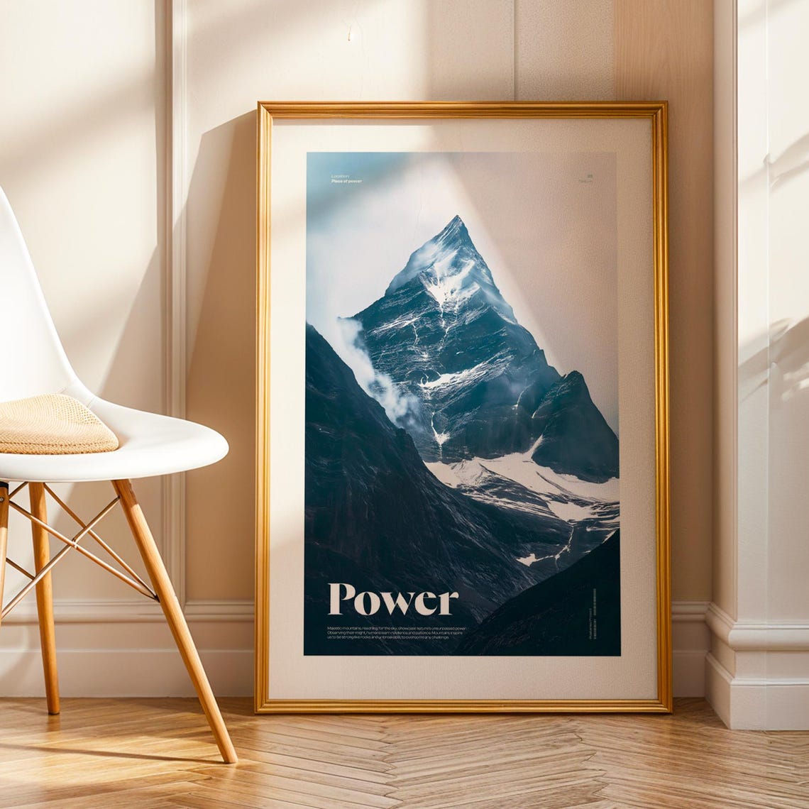 Majestic Mountain Wall Art Nature Poster High Resolution Landscape Print Dark Moody Home Decor Power Inspiration
