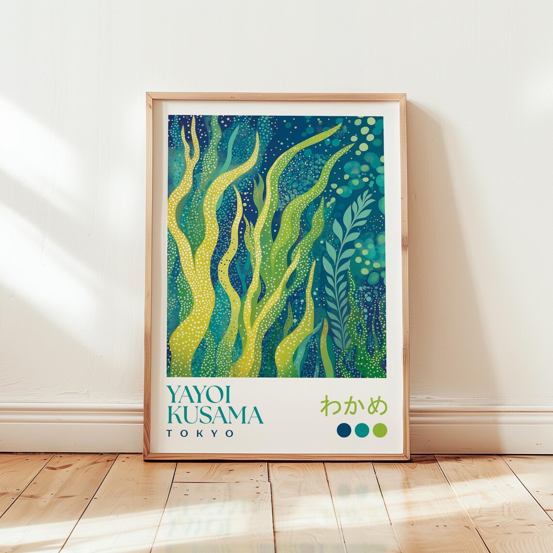 Yayoi Kusama Seaweed Print, Japanese Ocean Art