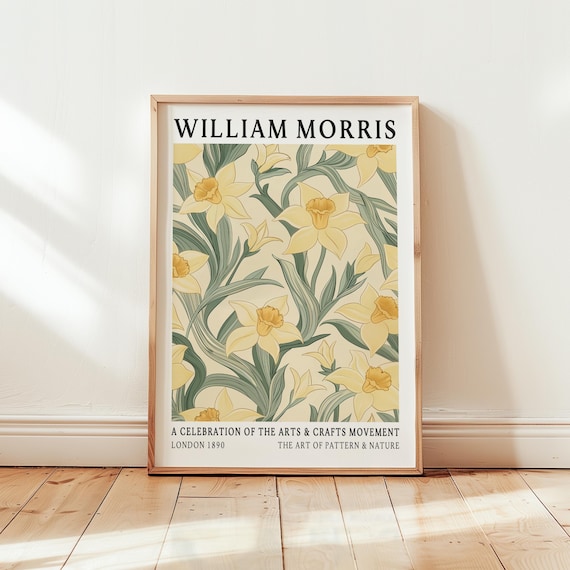 William Morris Daffodil Vintage Floral Art Print