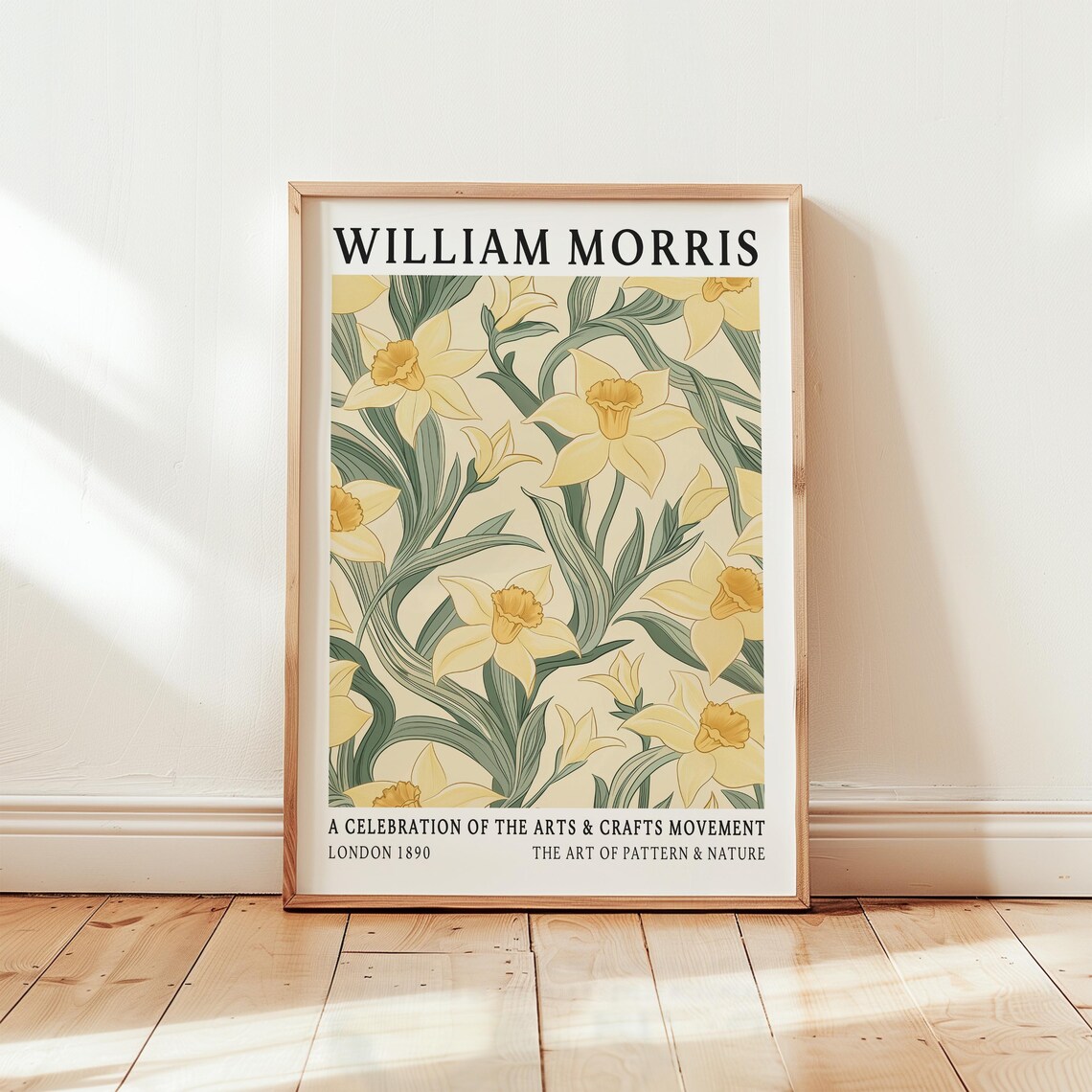 William Morris Daffodil Vintage Floral Art Print