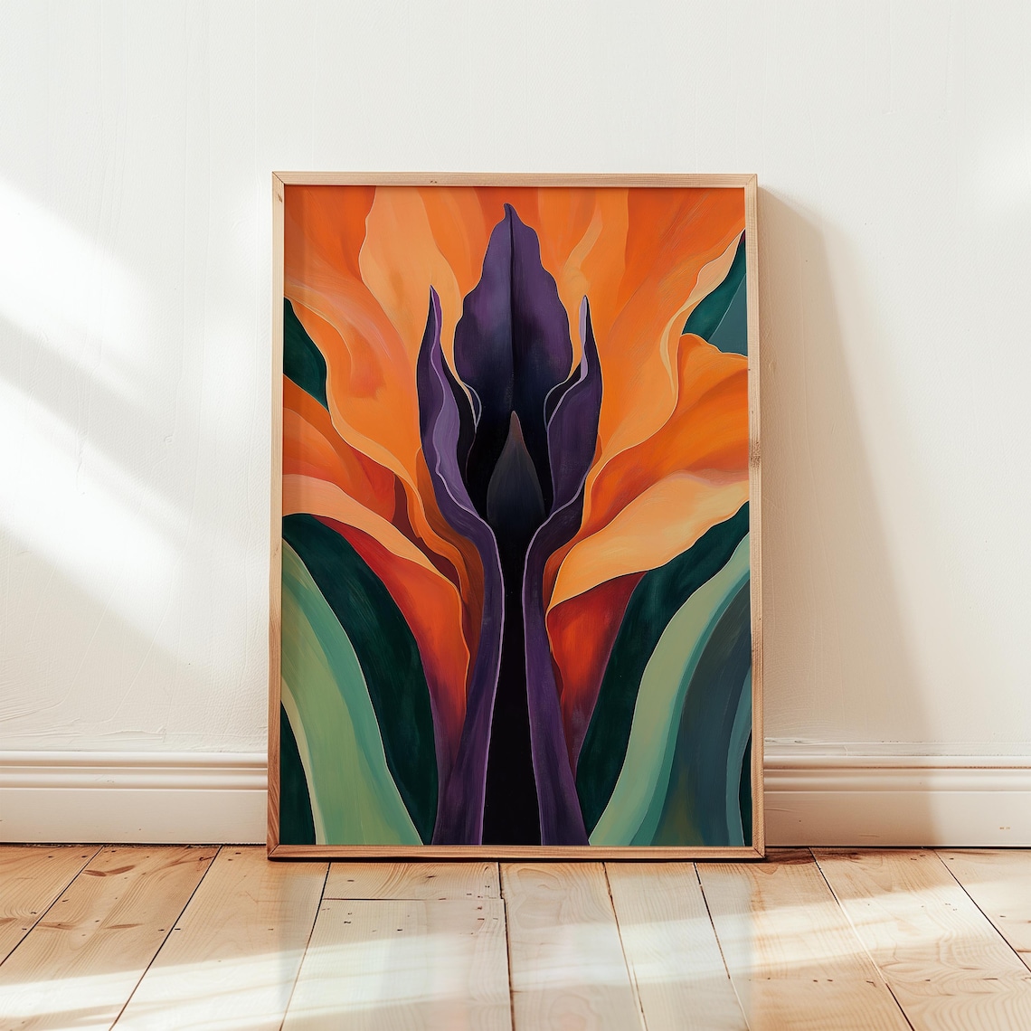 Georgia O'Keeffe Iris Abstract Floral Art Print