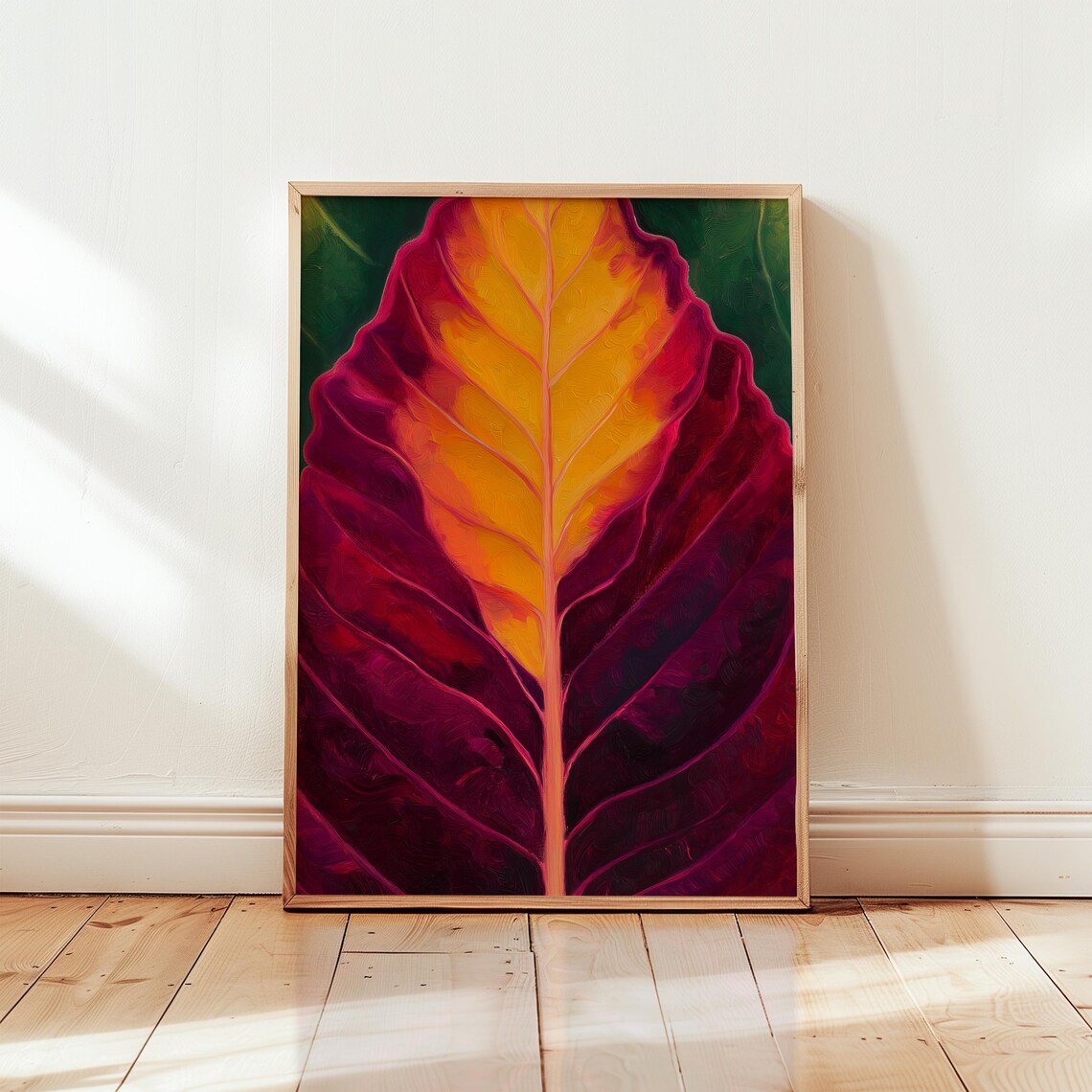 Georgia Okeeffe Inspired Leaf Print, Nature Poster