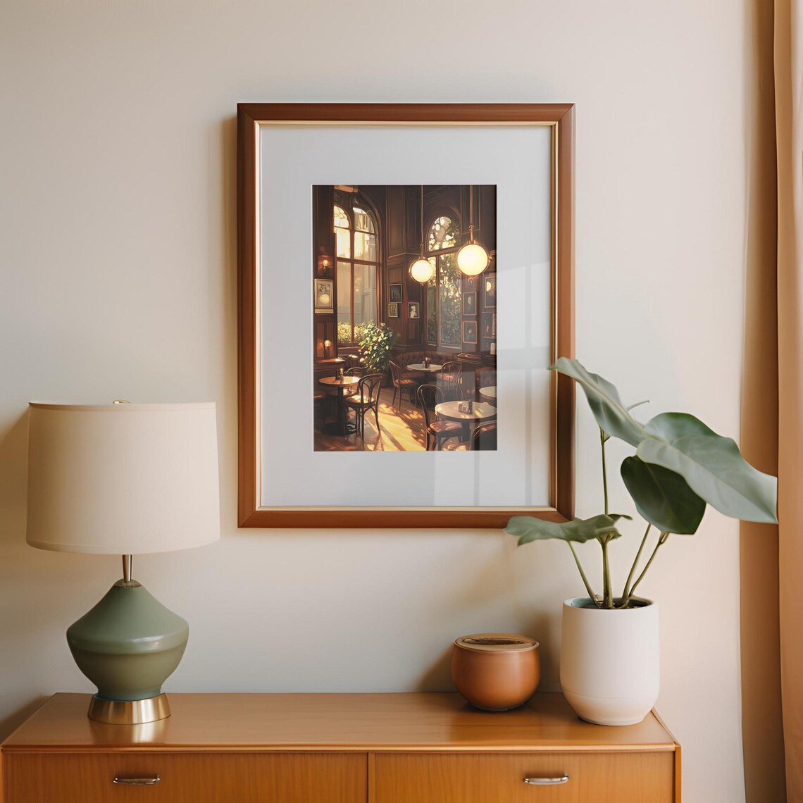 Cosy Coffee Shop Art Print, Retro Vintage Aesthetic - Image 2