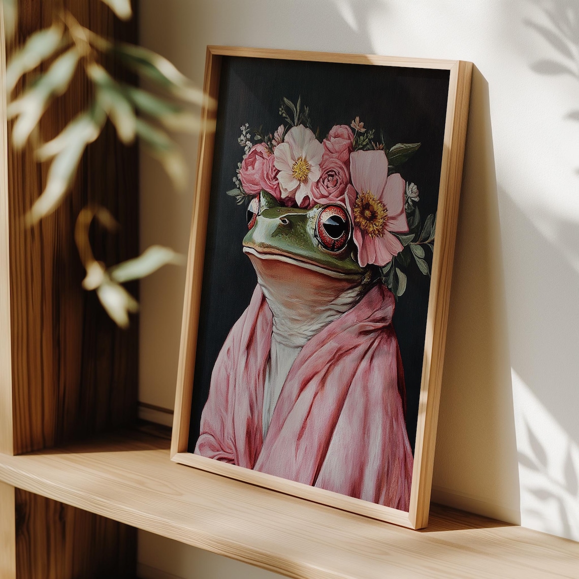 Maximalist Frog In Robes With Flowers, Poster Print - Image 4