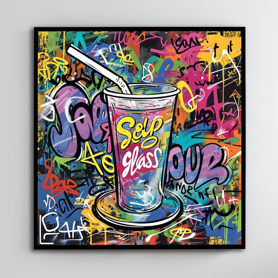 Graffiti Pop Art, Modern Wall Art Print