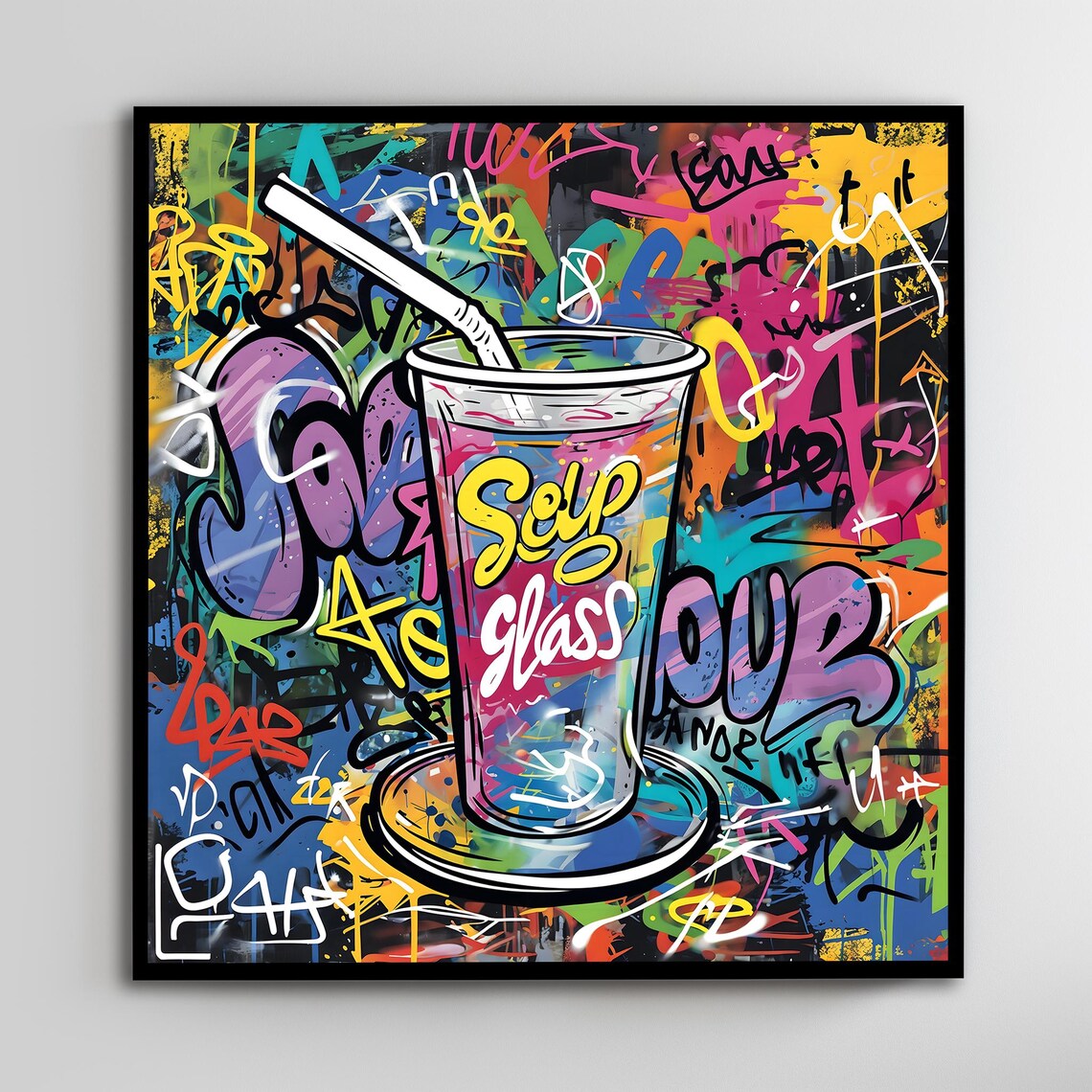 Graffiti Pop Art, Modern Wall Art Print