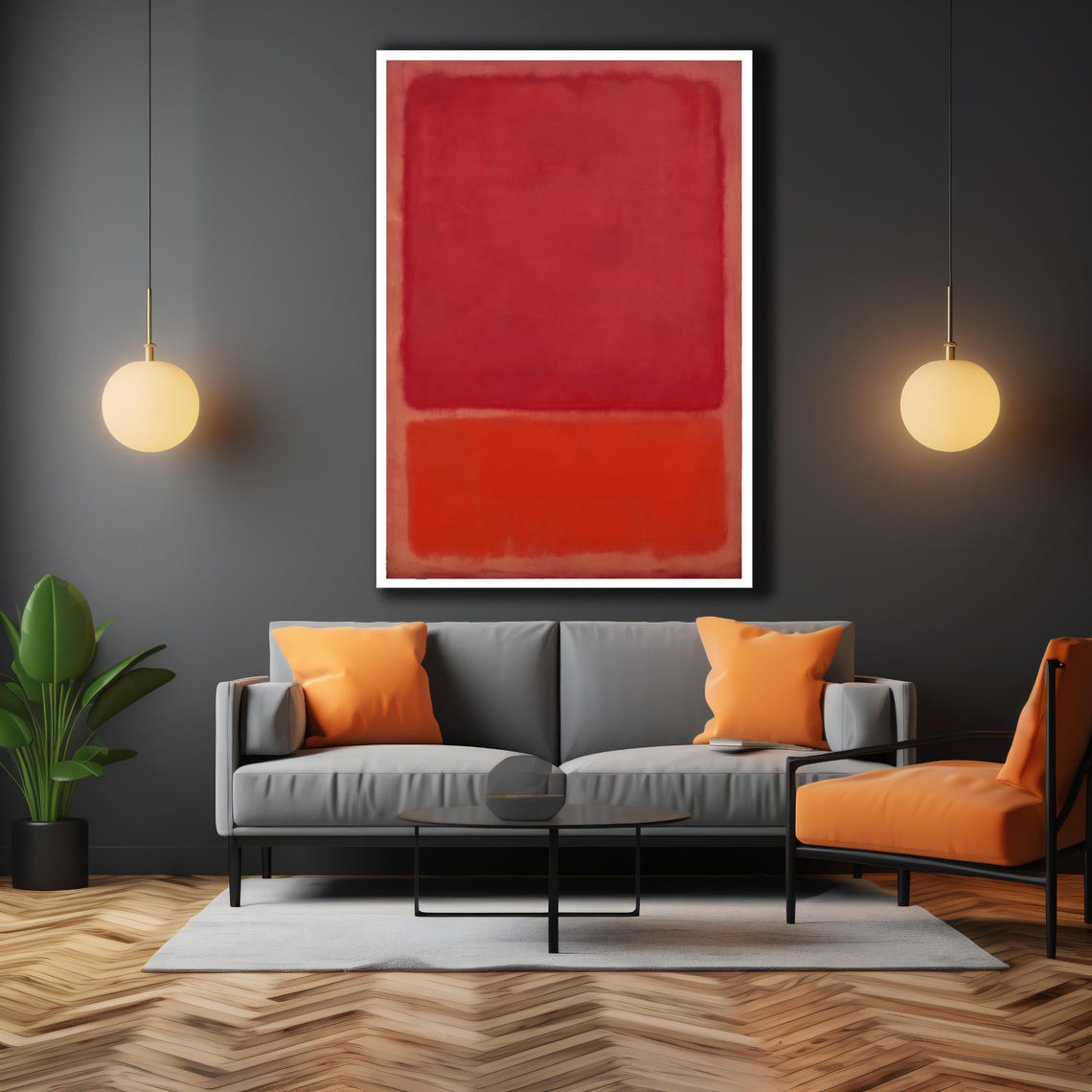 Mark Rothko Red Color Field Bold Abstract Minimalist Art Poster - Image 2