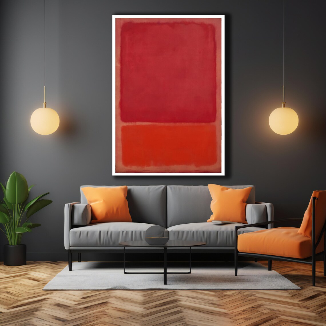 Red Mark Rothko Art Print Minimalist Abstract Wall Decor Contemporary Poster Modern Wall Art Gift - Image 2