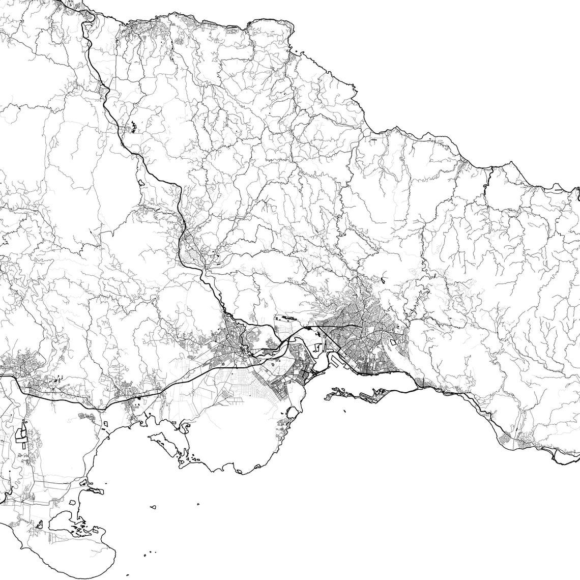 Jamaica Map Poster, Black and White Travel Map - Image 2