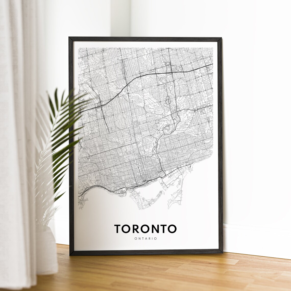 Toronto Map, Black and White Travel Poster - Image 2