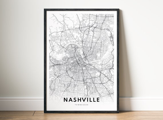 Nashville Map Poster, Nashville USA Travel Map