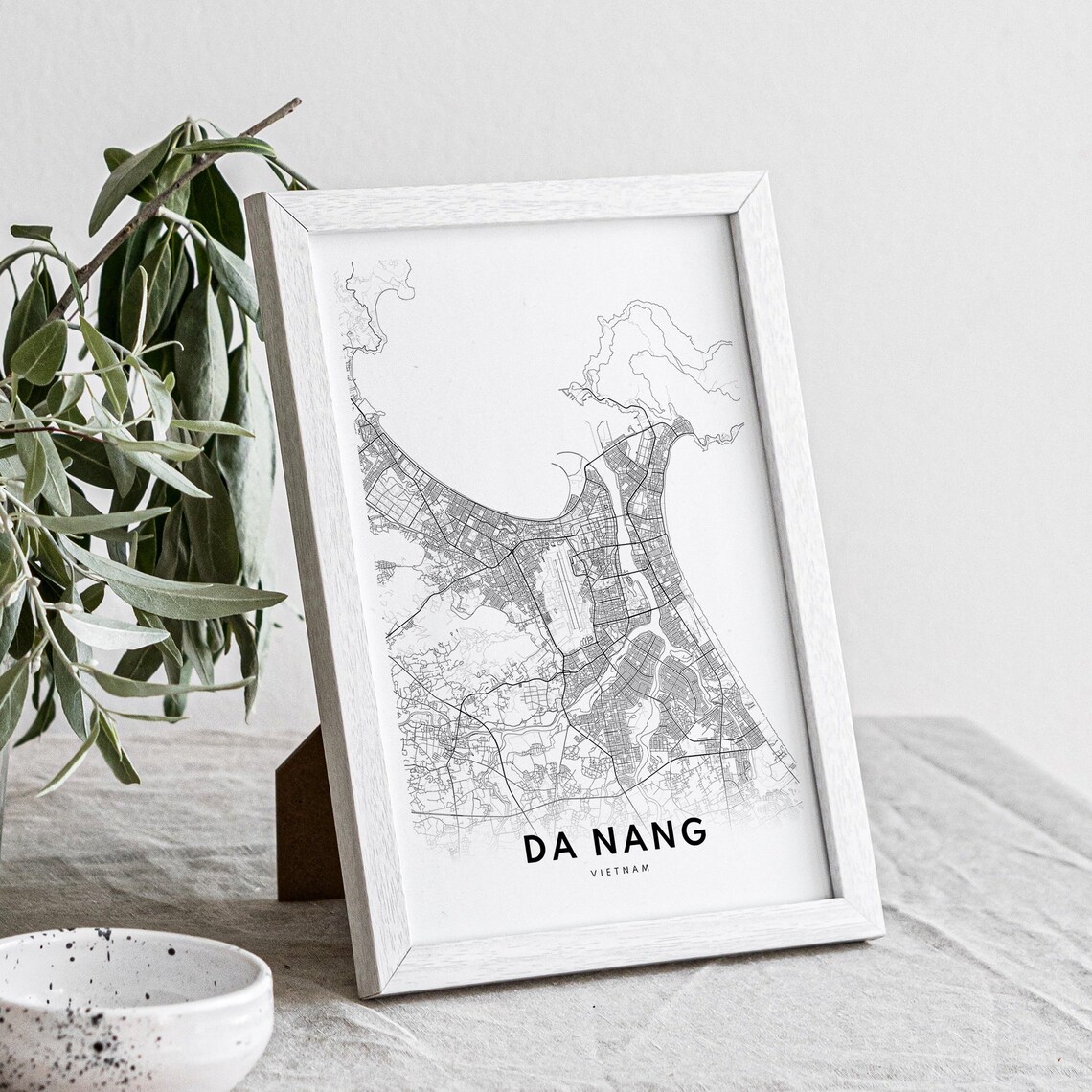 Da Nang Vietnam Coastal City Minimal Street Map Travel Poster - Image 4