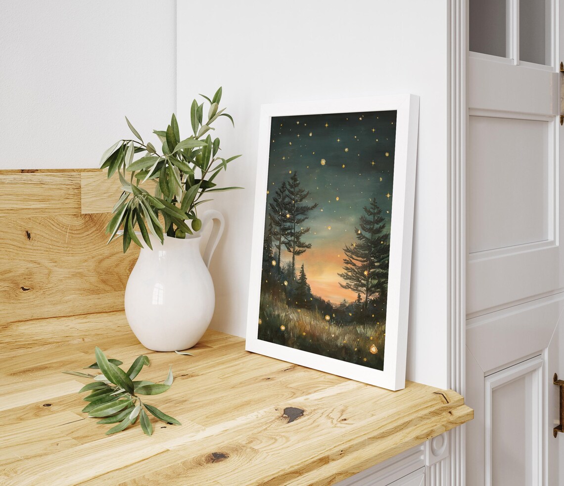 Van Gogh-Inspired Starry Night Sky Poster Print - Image 2