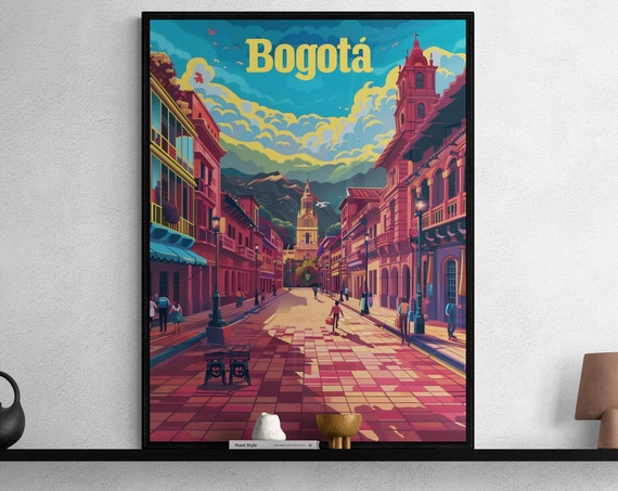 Colorful Vintage Bogot Poster Travel Inspired Wall Art Ideal Gift For Decor Lovers