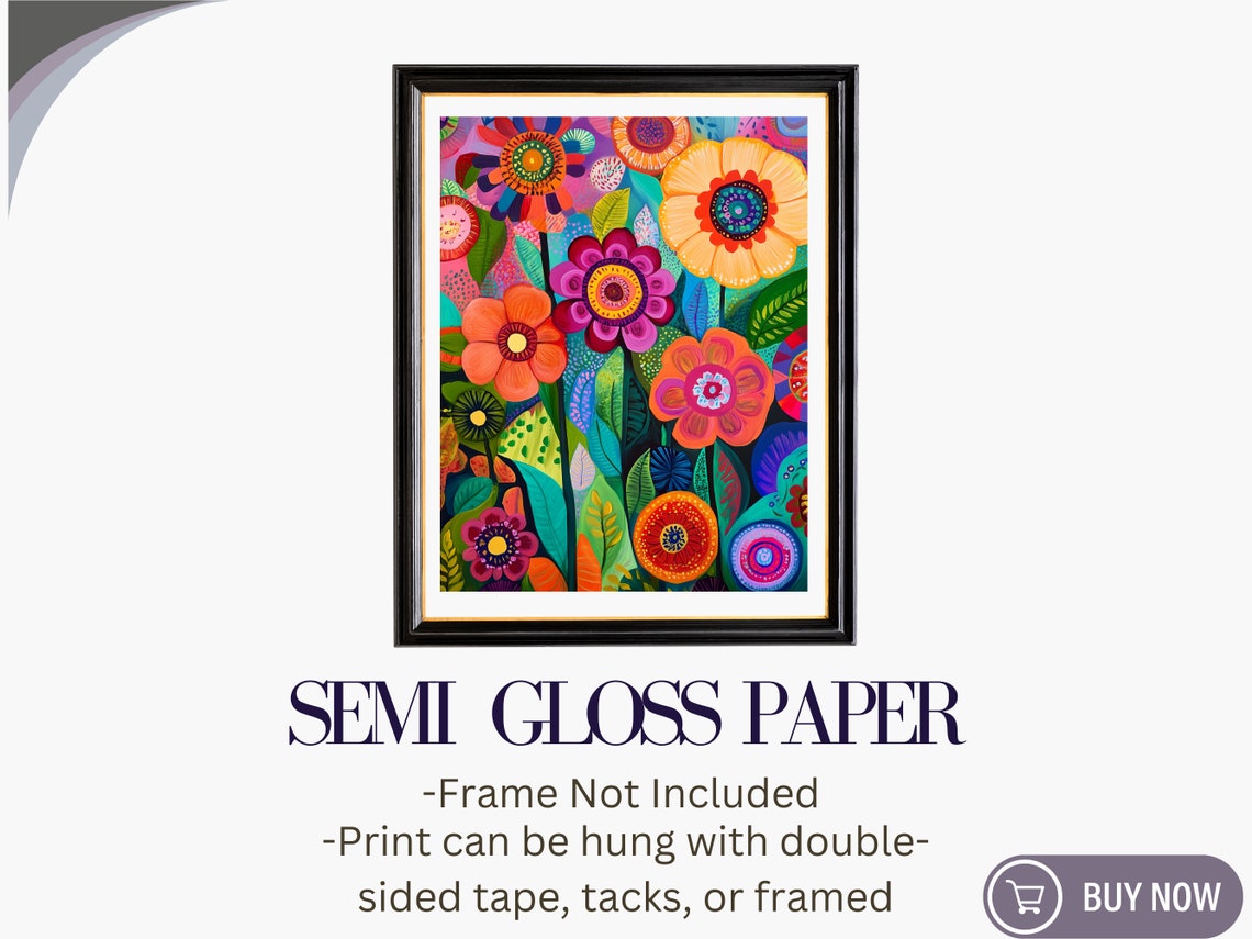 Dopamine Wall Art Whimsical Floral Dcor Maximalist Prints For Living Room Home Office Bold Art Prints - Image 5
