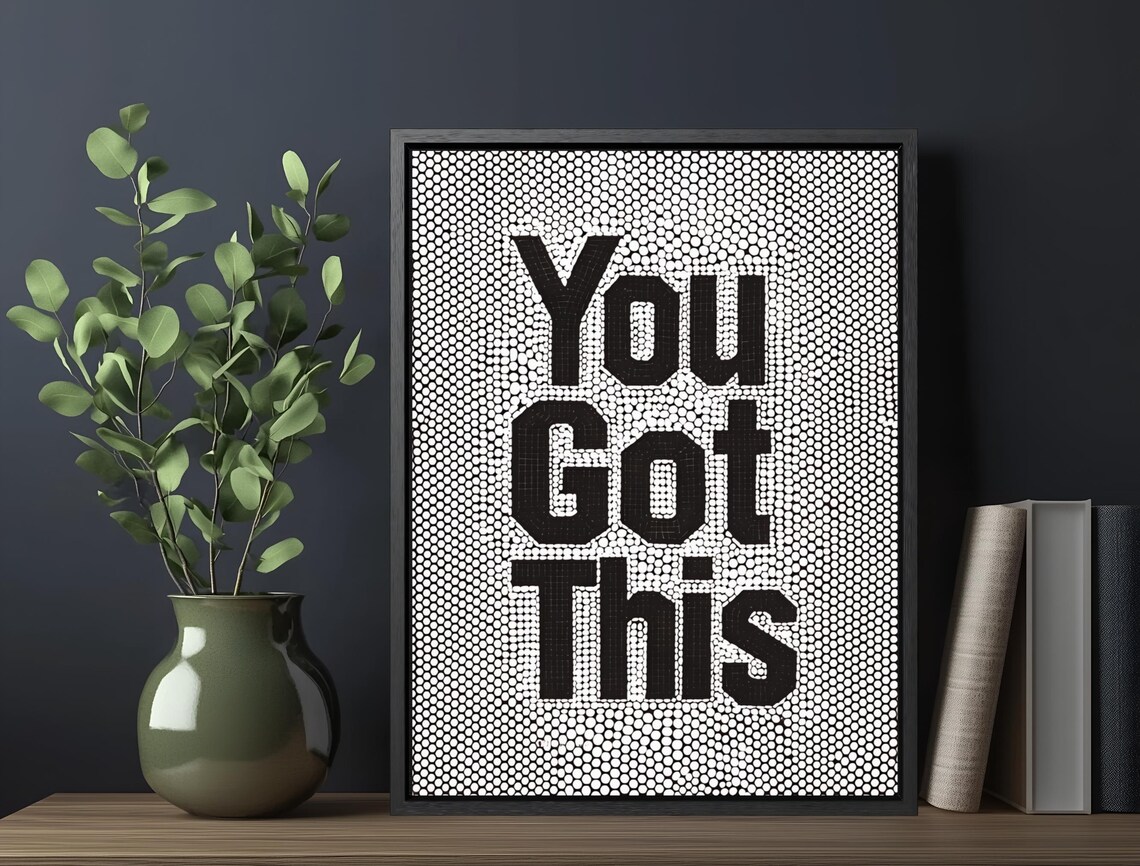 You Got This Motivational Mosaic Lettering Positive Affirmation Poster - Image 6