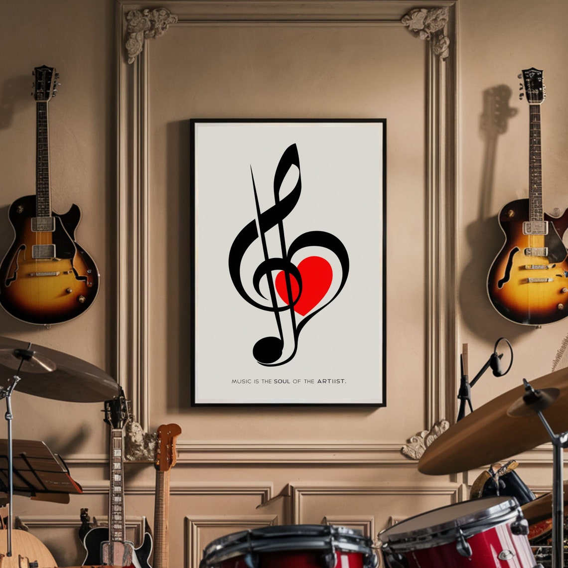 Music Is The Soul Of The Artiist Print Art Music Note Art Music Gift Poster Gift For Music Lovers Musicians - Image 4