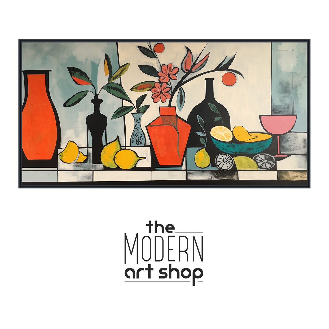 Mid-Century Botanical Still Life, Palm Springs Boho Art Print - Image 4