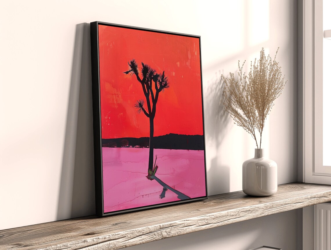Joshua Tree Art Print, Southwestern Mid-Century Modern - Image 2