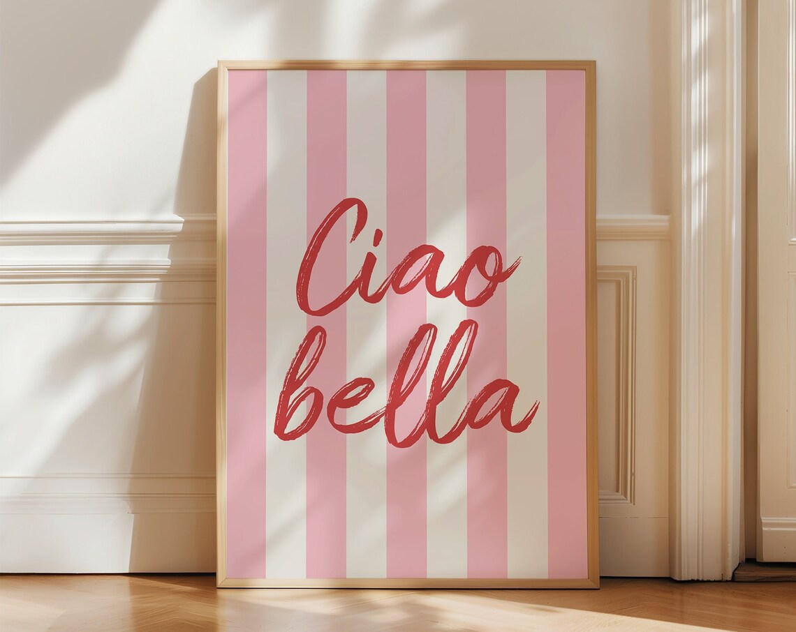 Ciao Bella Girly Room Decor Poster