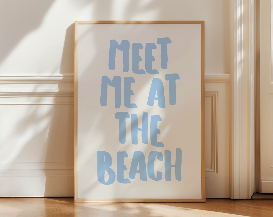 Meet Me At The Beach, Ocean Aesthetic Poster