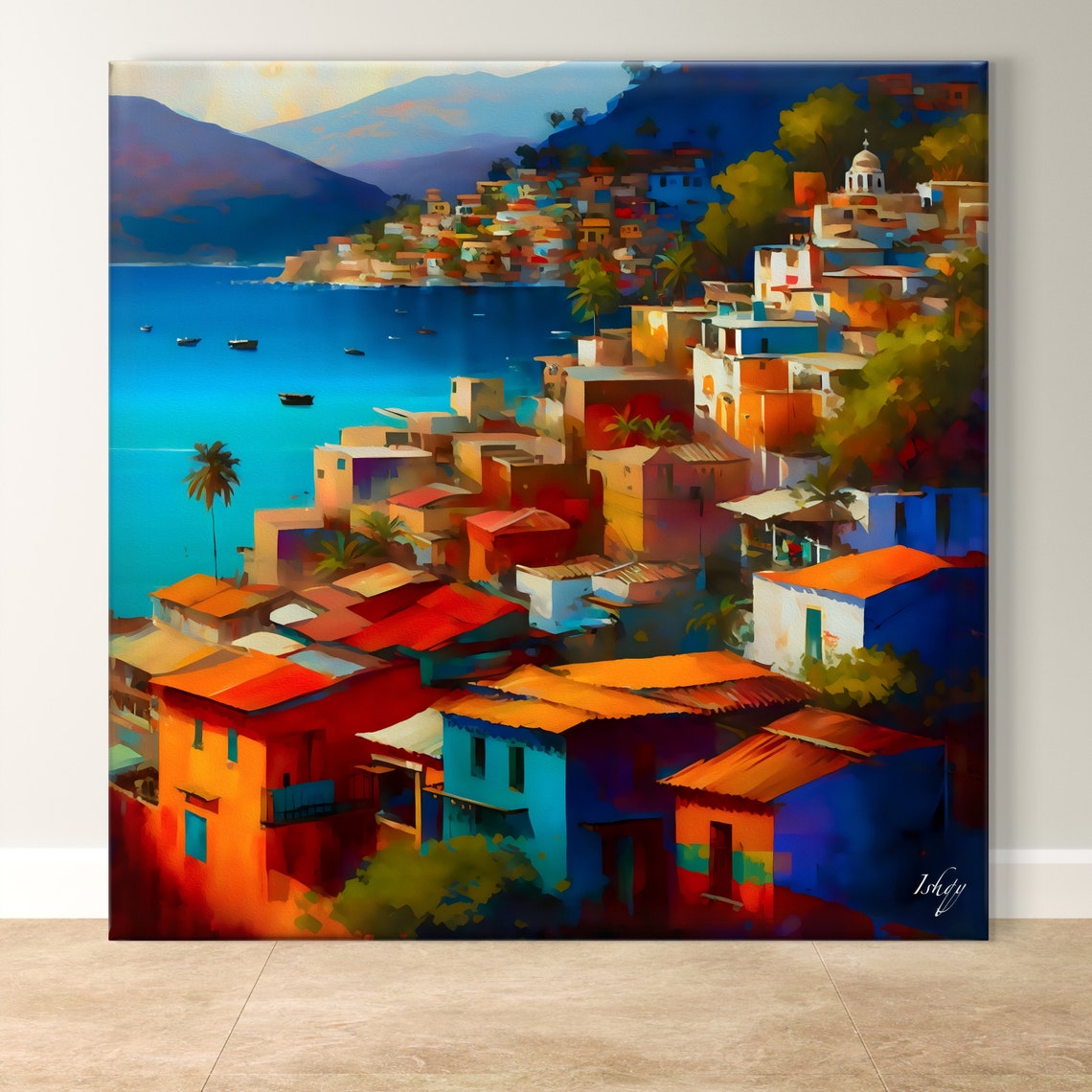 Acapulco Bay Vibrant Hillside Seaside Town Coastal Mexico Poster