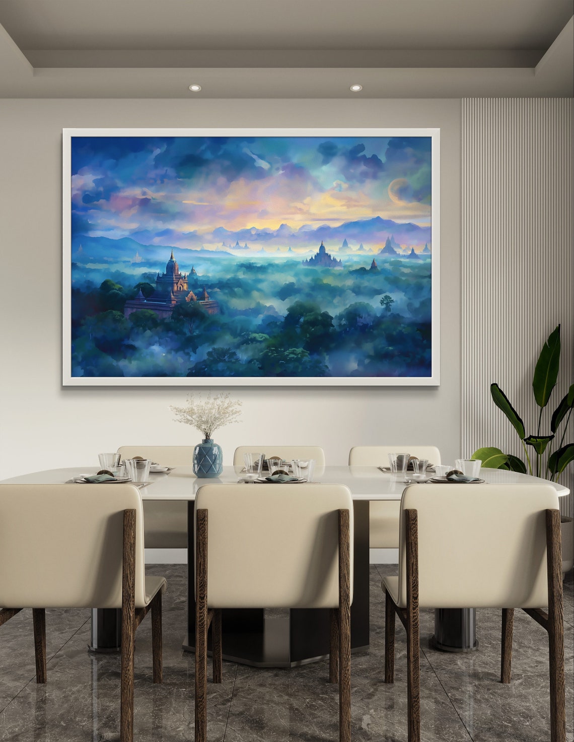 Bagan Myanmar Ancient Temples Rising Through Morning Mist Poster - Image 3