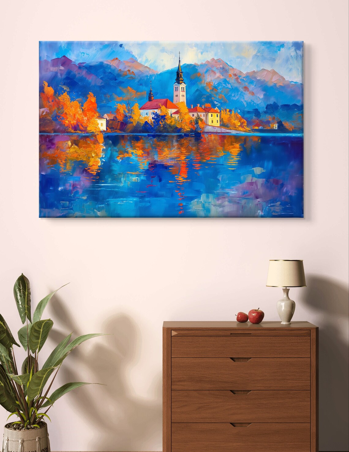 Lake Bled Slovenia Island Church with Autumn Reflections Travel Poster - Image 6