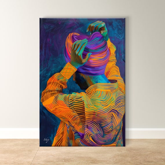 Sikh Art Abstract Sikh Art Framed Cultural Decor Indian Heritage Poster Modern Religious Wall Art Unique Home Gift Idea