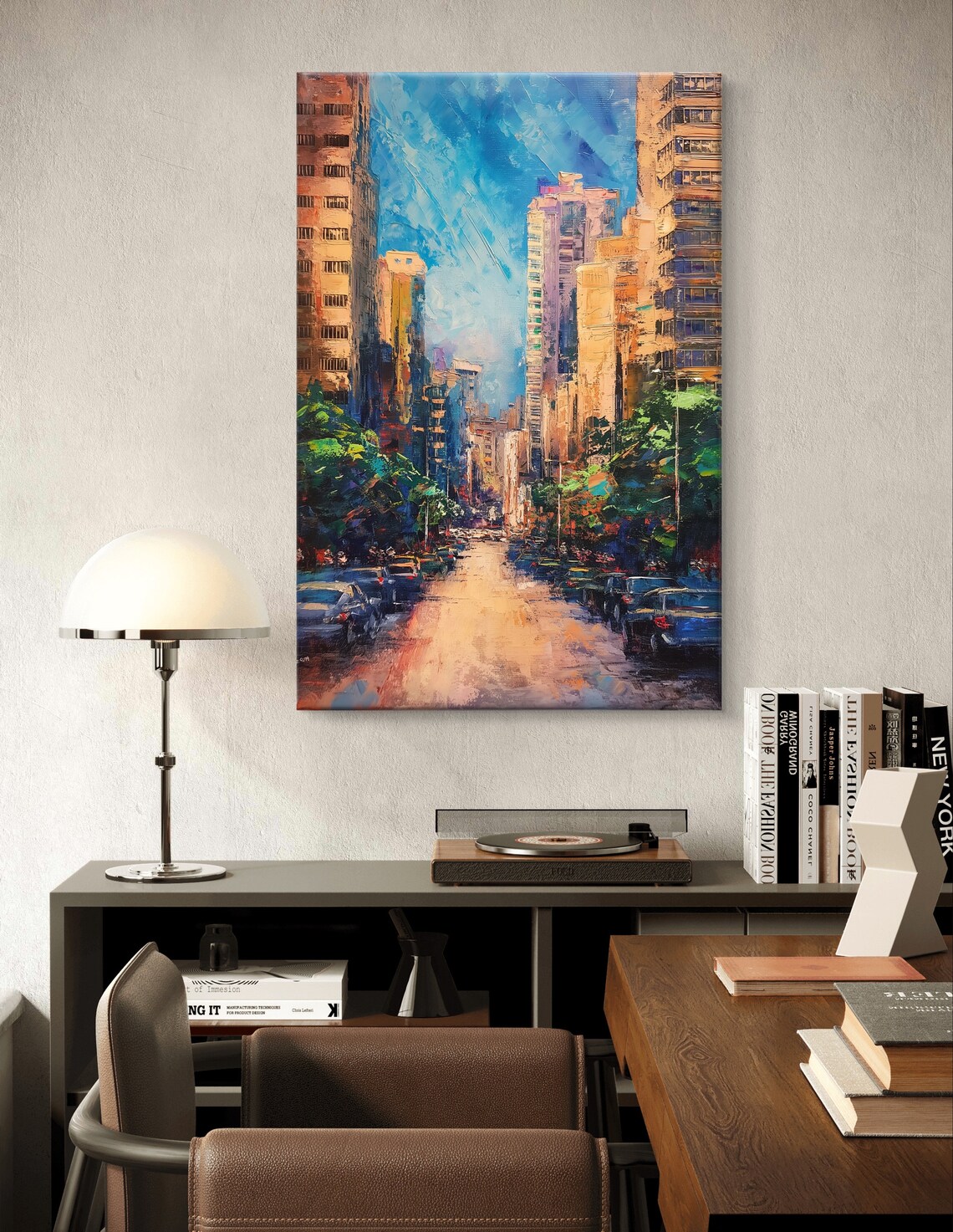 Beirut Lebanon Street Canyon Buildings Blue Sky Cityscape Art Poster - Image 4