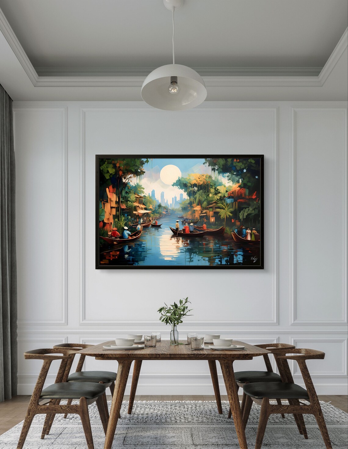 Floating Market Mekong Vietnam Travel Poster - Image 3
