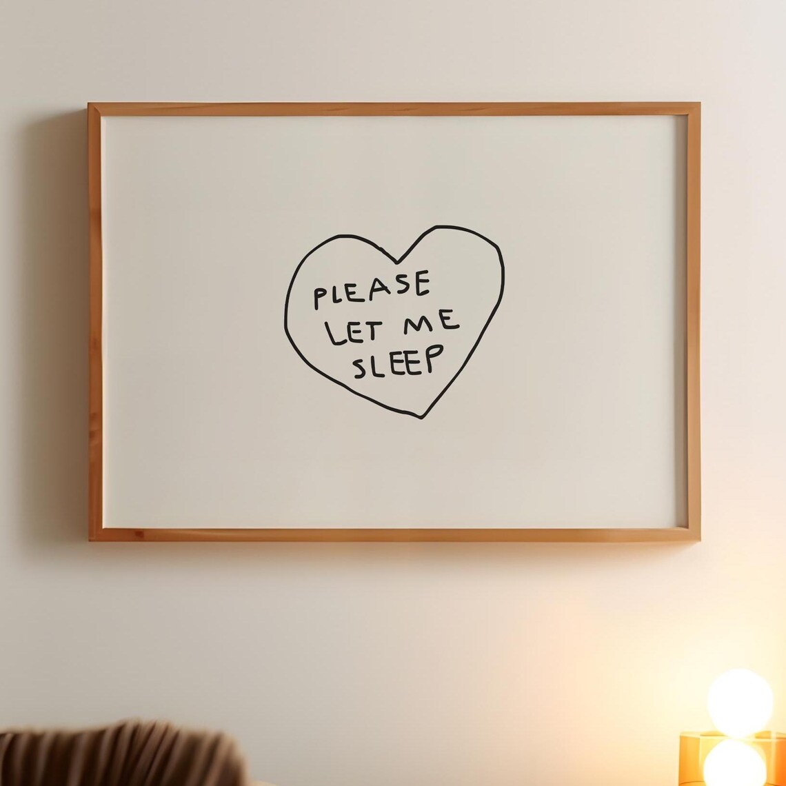 Please Let Me Sleep Funny Bedroom Art Print