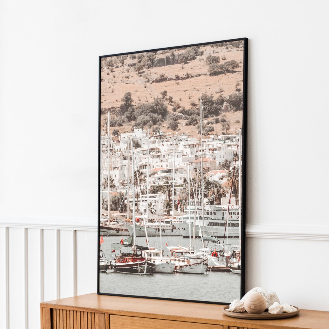 Bodrum Harbour Neutral Mediterranean Photo Poster - Image 2