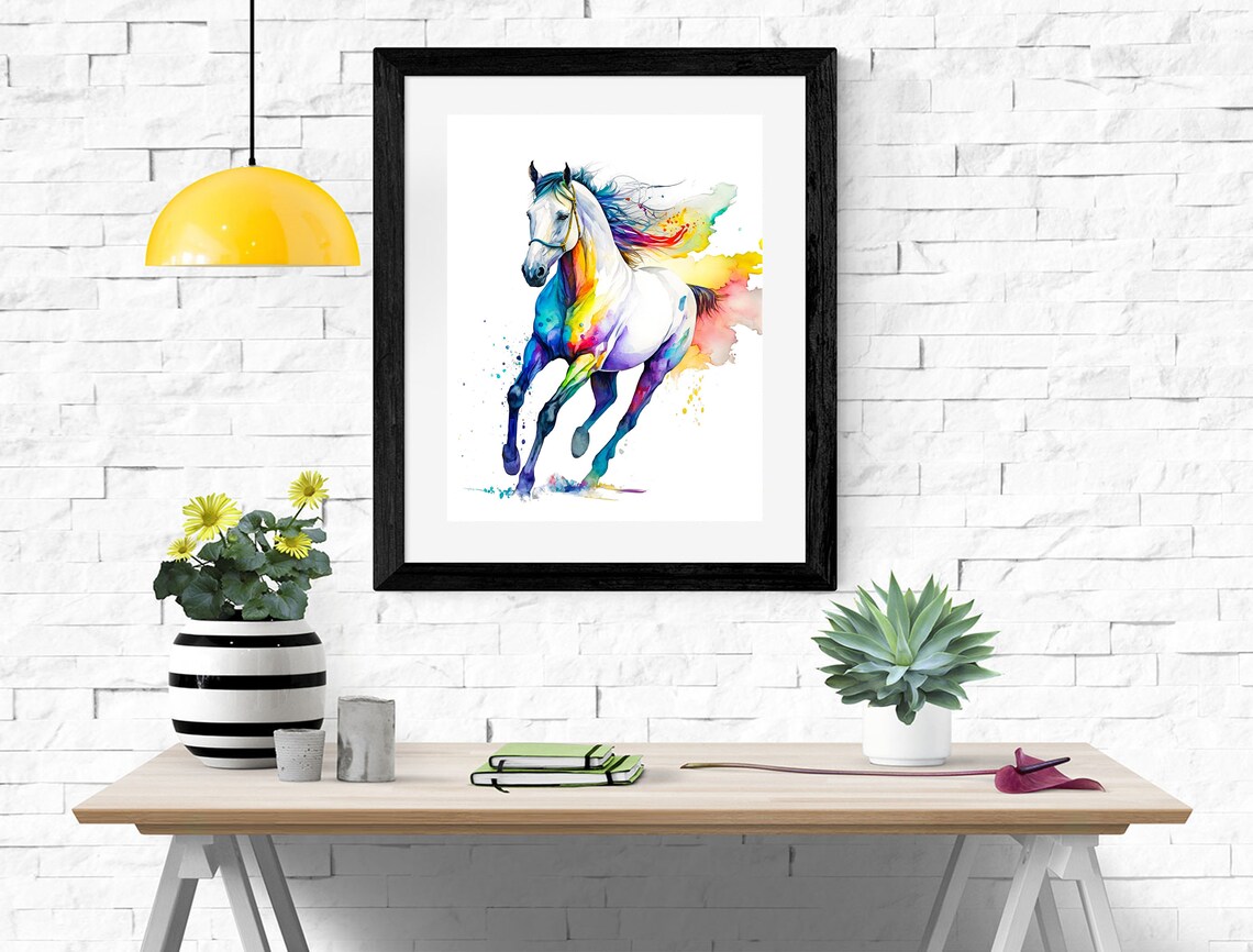 Watercolor Horse Art Print, Farmhouse Nursery Decor - Image 2