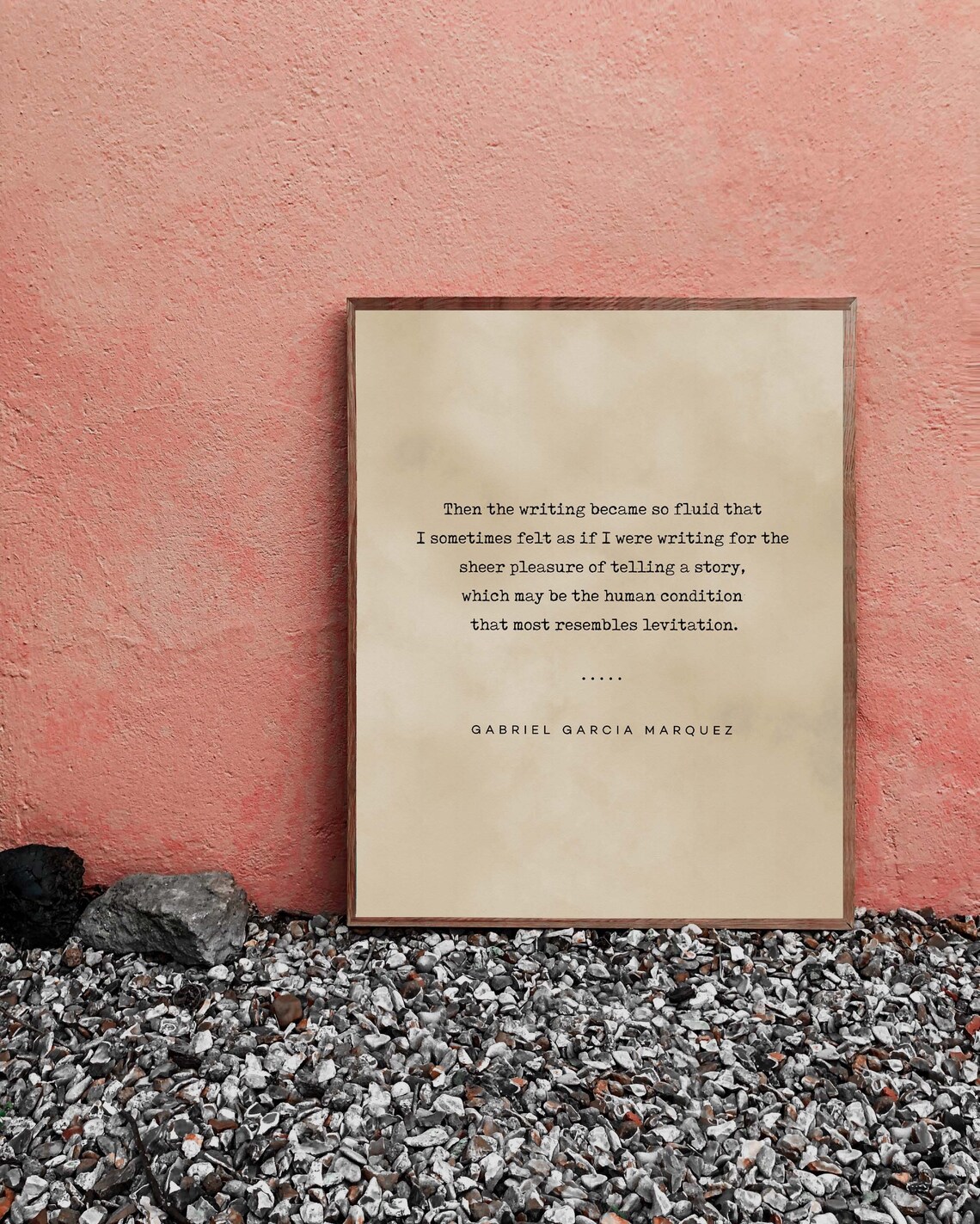 Gabriel Garcia Marquez Writing Sheer Pleasure Typewriter Quote Poster - Image 2