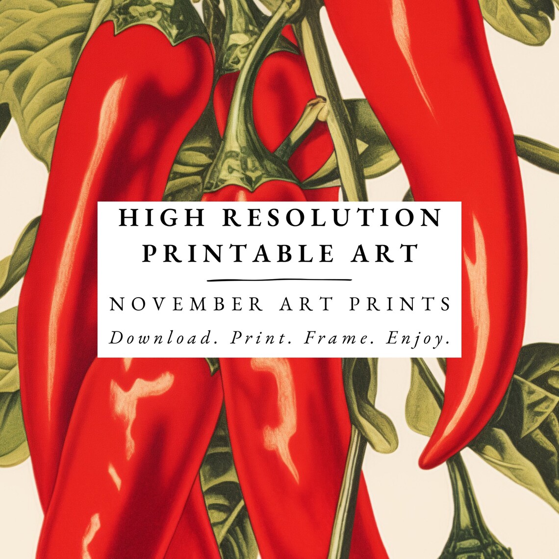 Vintage Chili Peppers Kitchen Art Print, Southwest - Image 5