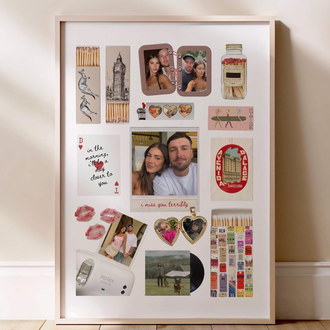 Matchbox Matchbook Couples Custom Poster, Dorm Decor